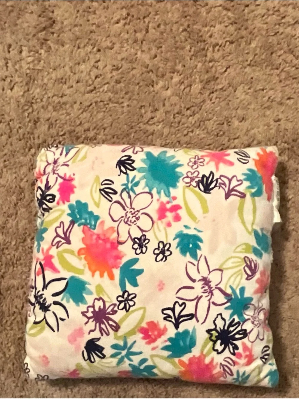 Floral Watercolor Accent Pillow - Multicolor